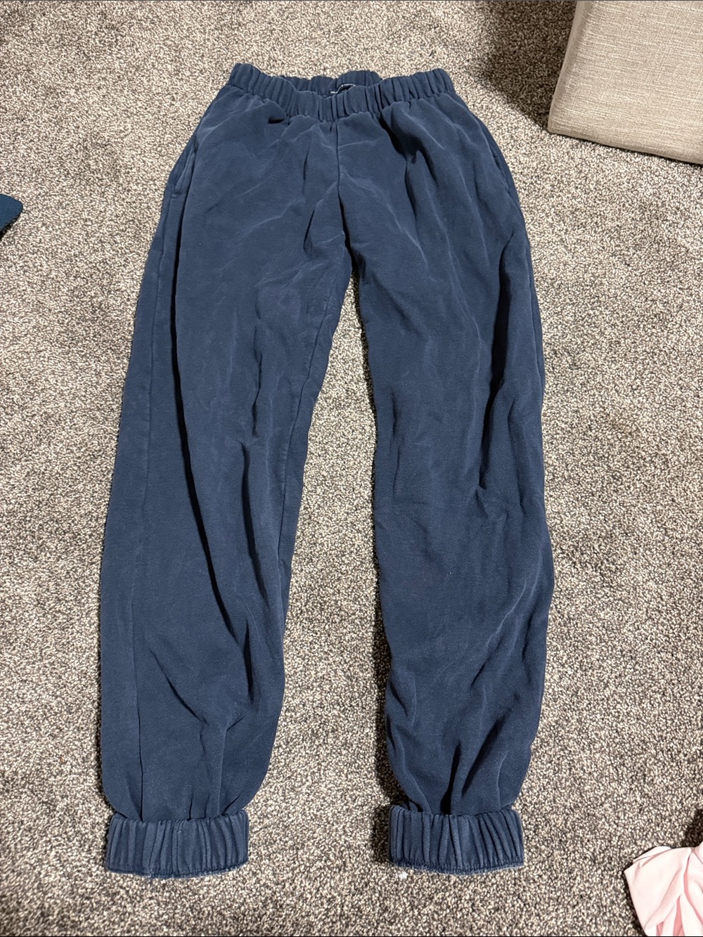 Brandy Melville Navy Blue Fleece Jogger Pants